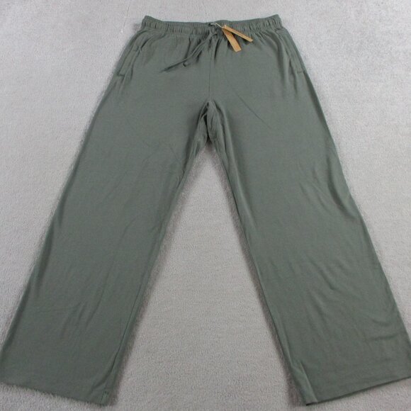 SKIMS Jersey Lounge Straight Leg Pants Mens Medium Basil Green Sweatpants NWT - Picture 2 of 13
